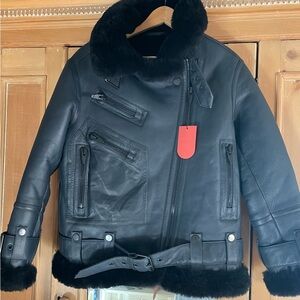 The Arrivals Moya aviator shearling coat